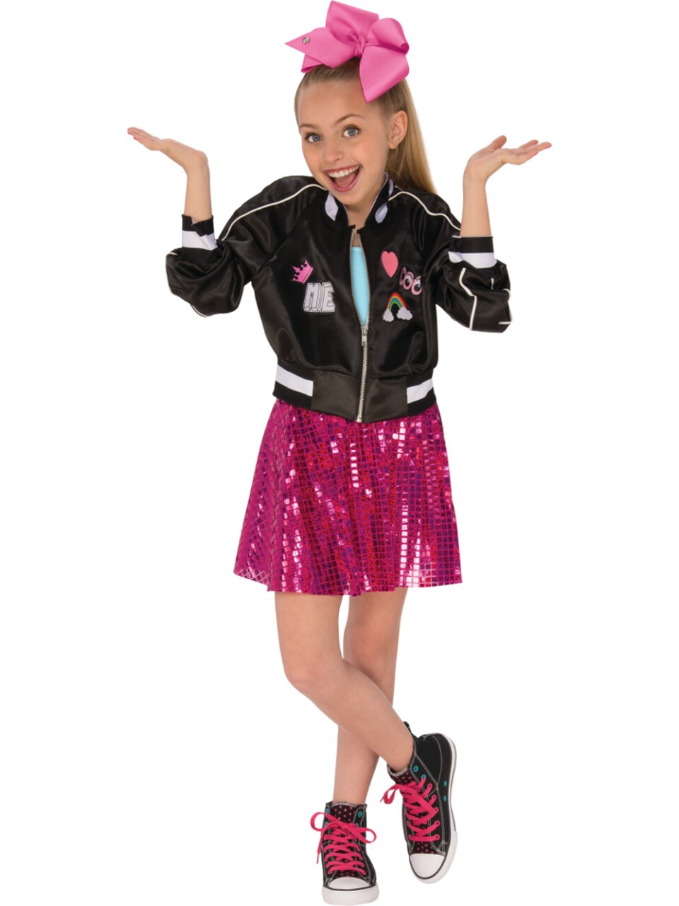 Child&#x27;s Girls JoJo Siwa Black Track Jacket Costume